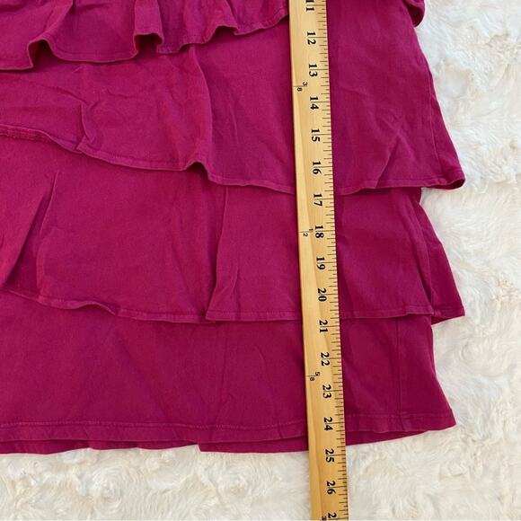 Velvet by Graham & Spencer Pink Ruffle Tiered Tank Top Size Small Women - Picture 8 of 8
